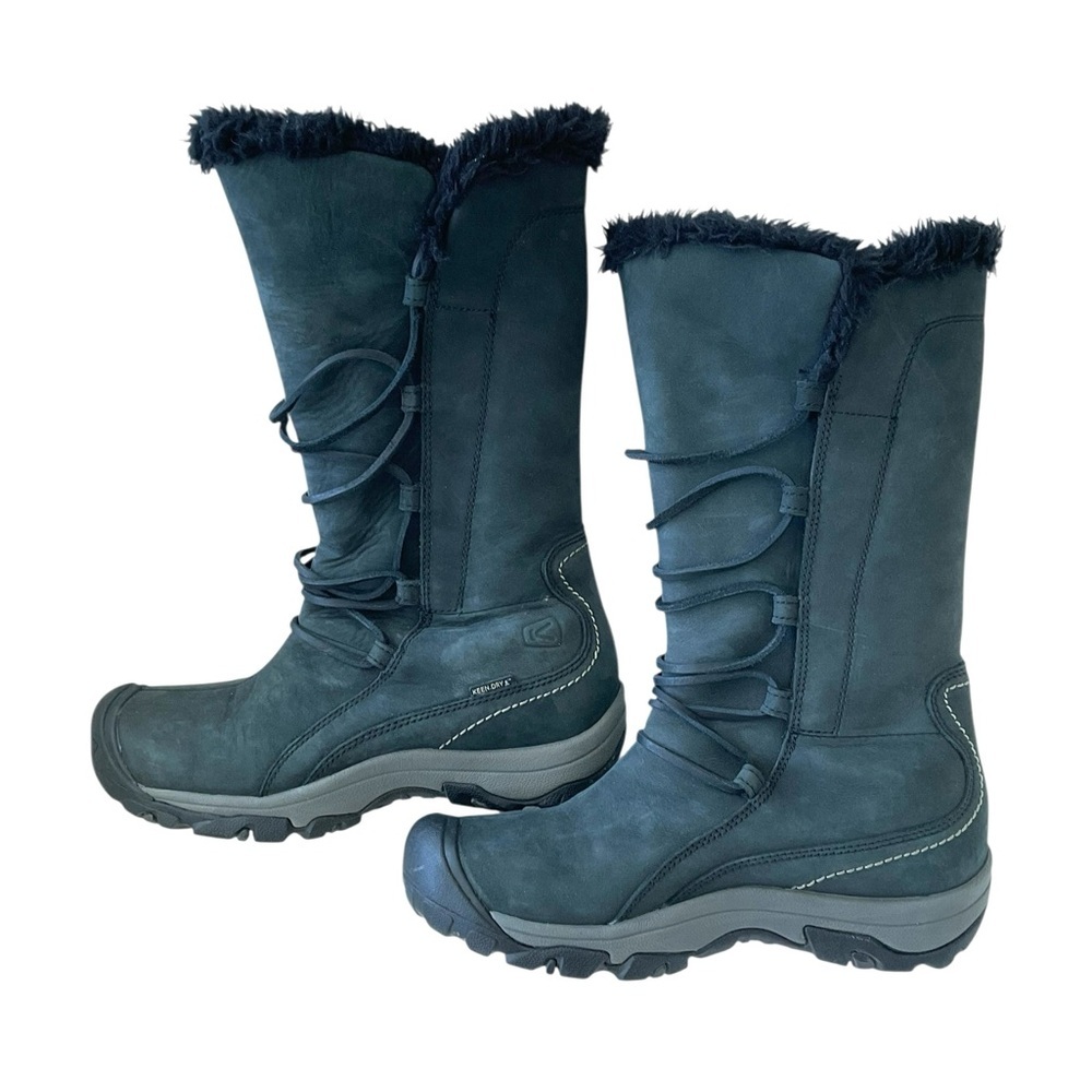 KEEN Brighton Waterproof Fur Lined Winter Snow Boots Gray Womens 7 Cozy - Picture 3 of 10